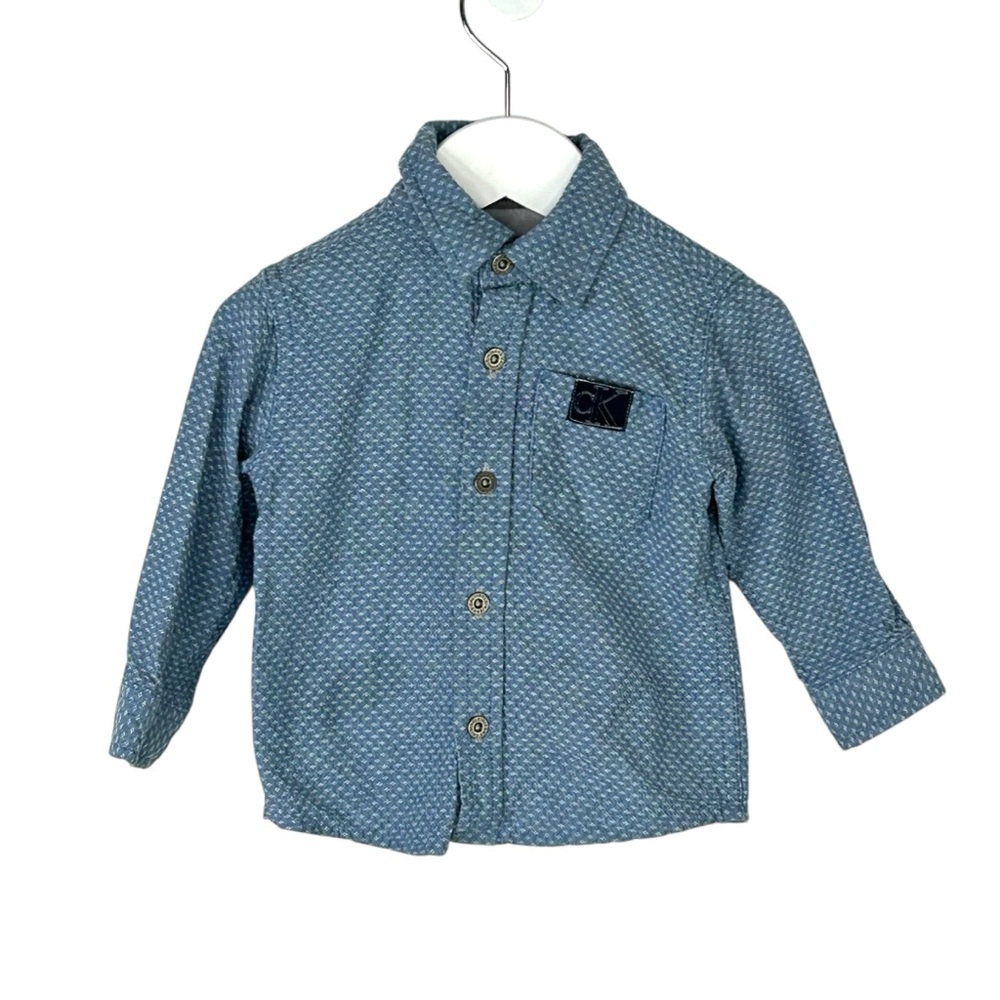 Calvin Klein Jeans Blue Button Down 12 Meduim